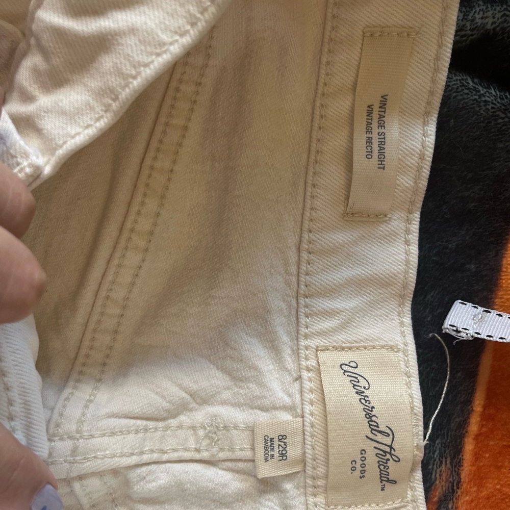 White Distressed Universal Thread Jeans